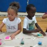 Art classes with Mr. Todd during summer camp