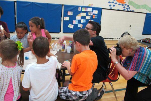Art classes with Mr. Todd during summer camp