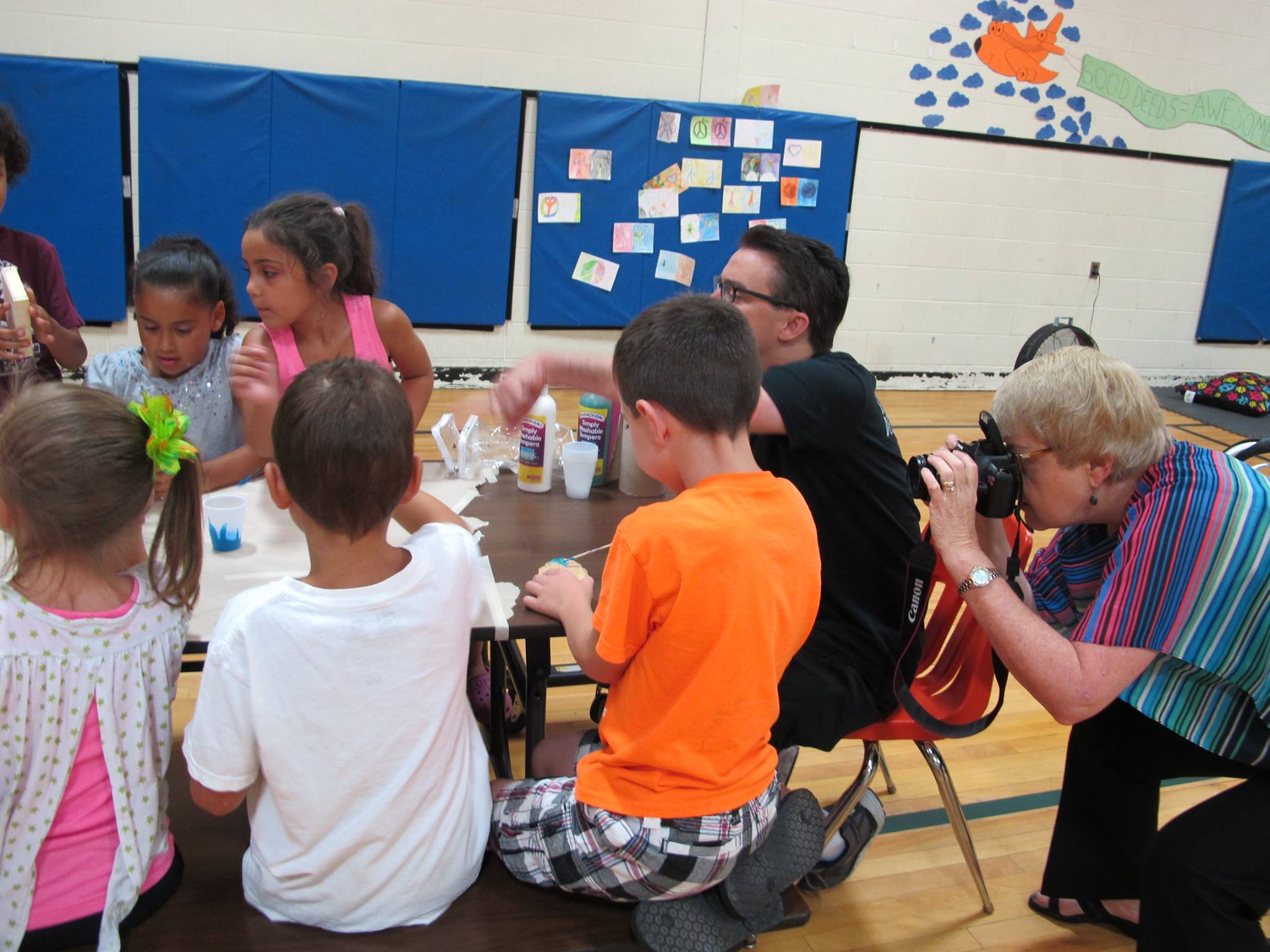 Art classes with Mr. Todd during summer camp