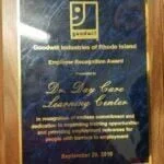 "Employer Recognition Award" from Goodwill