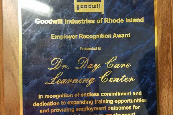 "Employer Recognition Award" from Goodwill
