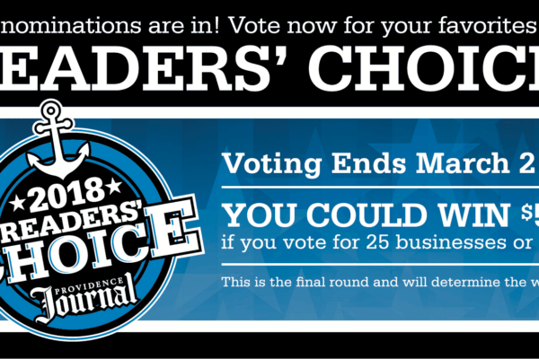 Please vote for us! ProJo Readers' Choice Awards.