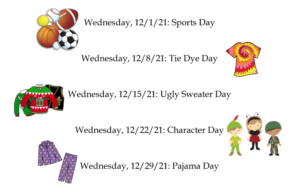 Dress Down Days - December 2021